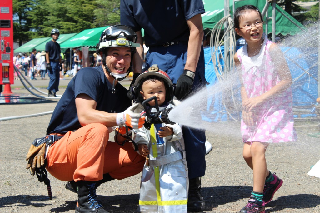 放水体験 上越地域消防事務組合